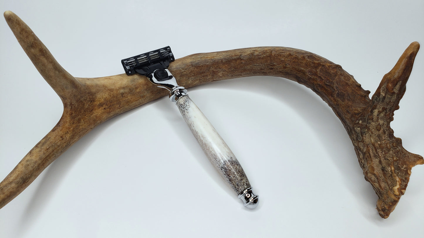 Chrome Elk Antler Razor