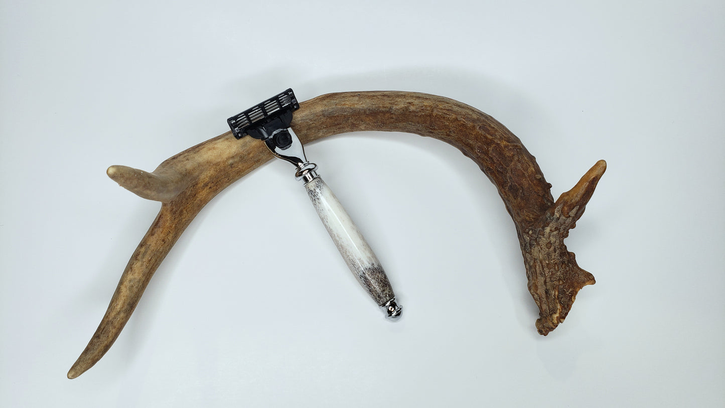 Chrome Elk Antler Razor